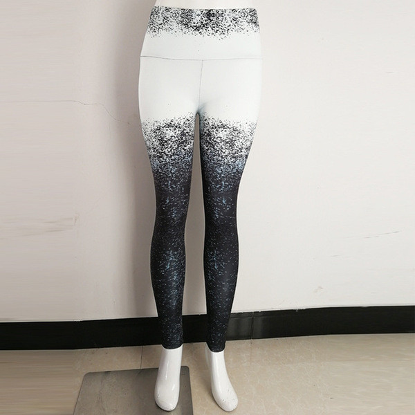 Melnbalti sieviešu legingi ar augstu vidukli