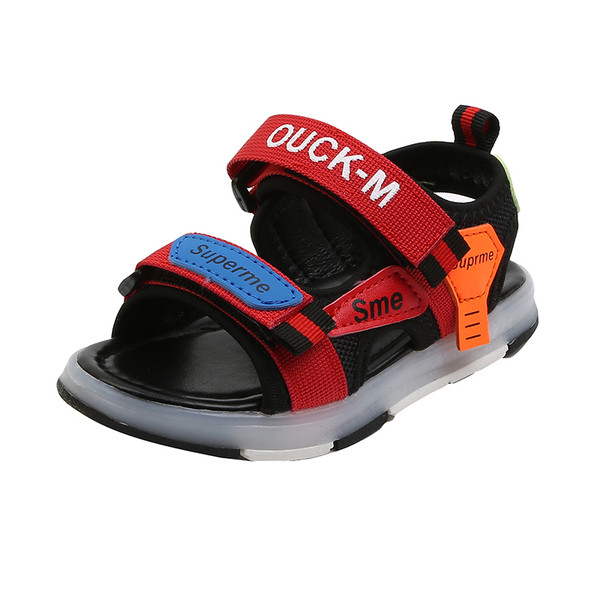 Világító gyerekszandál matricákkal fiúknak