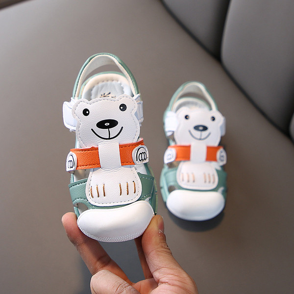 Детски сандали от еко кожа с 3D елемент за момчета