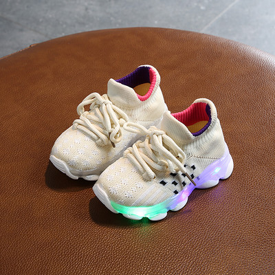 Ikdienas bērnu kvēlojošās kedas ar saitēm meitenēm