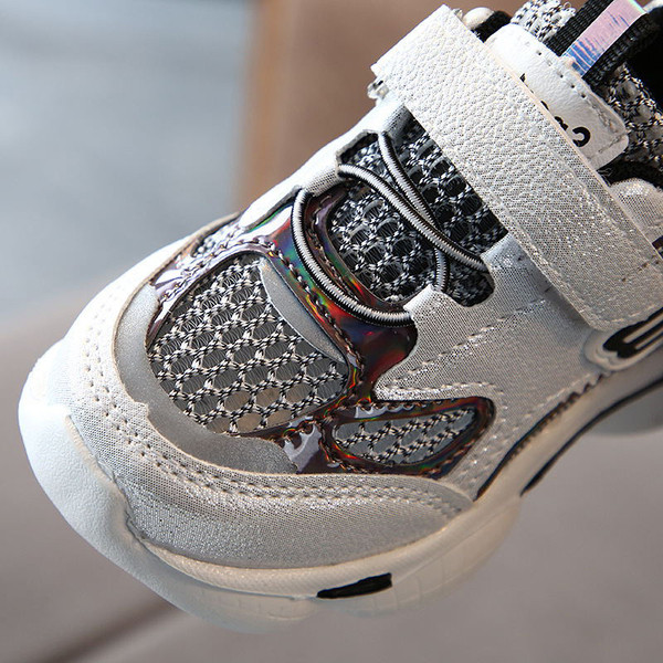 Bērnu kedas ar sietu un uzlīmi meitenēm