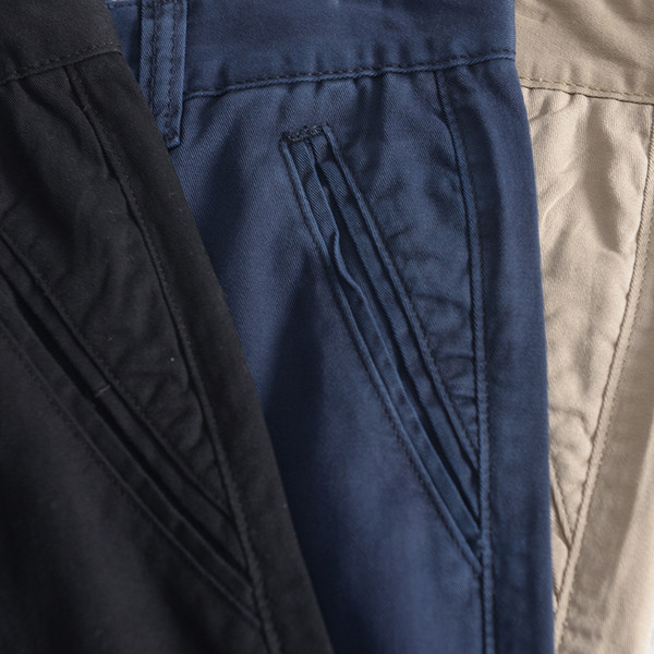 Meeste pikad püksid - beež ja must