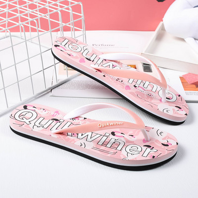 Sieviešu pludmales čības ar uzrakstu uz zoles