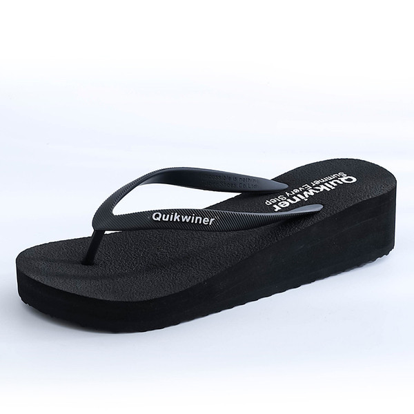 Női alkalmi lábujj papucs magas talppal