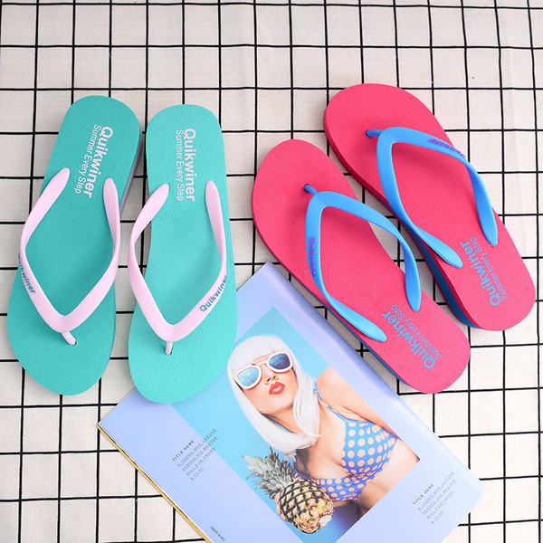 Női alkalmi lábujj papucs magas talppal