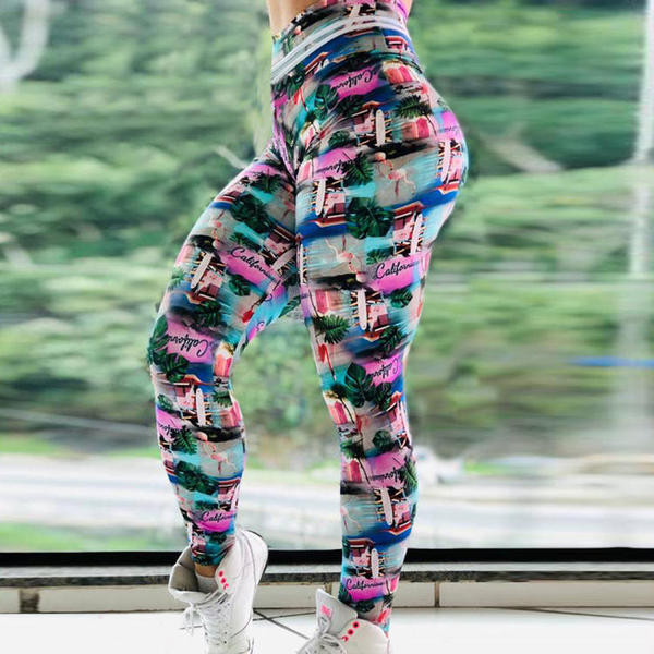 Ženske tajice u boji sa visokim strukom