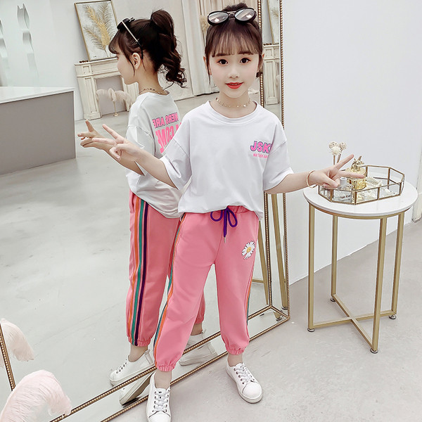 Bērnu moderns komplekts meitenēm ar uzrakstiem