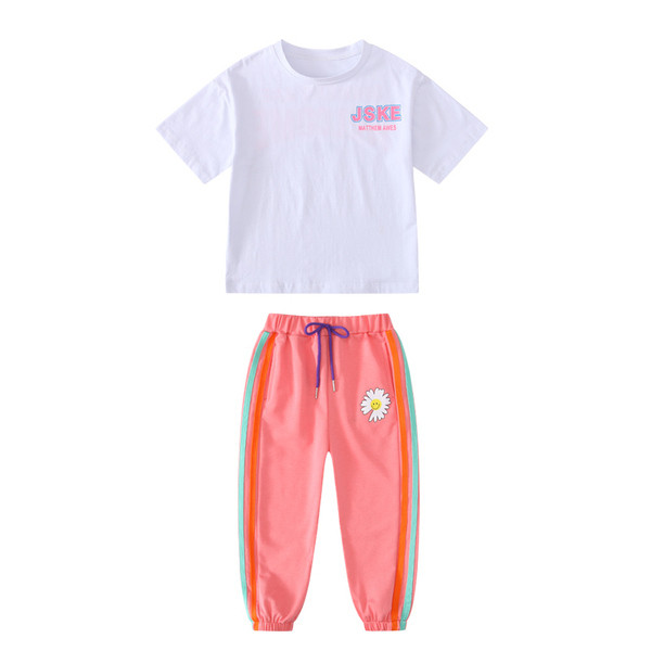 Bērnu moderns komplekts meitenēm ar uzrakstiem