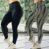 Sport női gyorsan száradó leggings magas derékkal