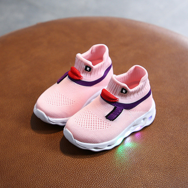 Világító gyerekcipő 3D elemmel lányoknak és fiúknak