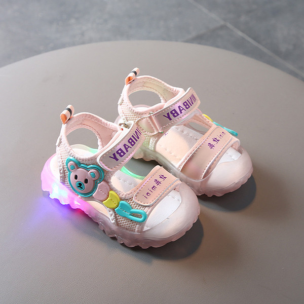Bērnu gaismas sandales ar 3D elementu zēniem un meitenēm