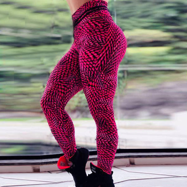 Rózsaszín legging magas derékkal