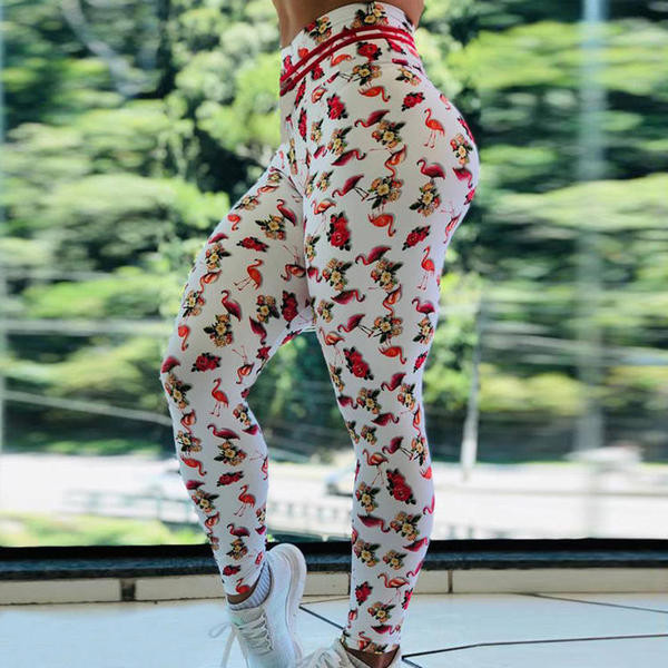 Sieviešu ķīlis ar flamingo apdruku