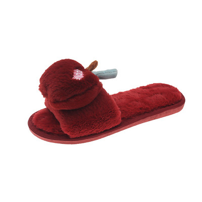 Dūnainas sieviešu čības ar 3D apdari ābola formā