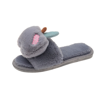 Dūnainas sieviešu čības ar 3D apdari ābola formā