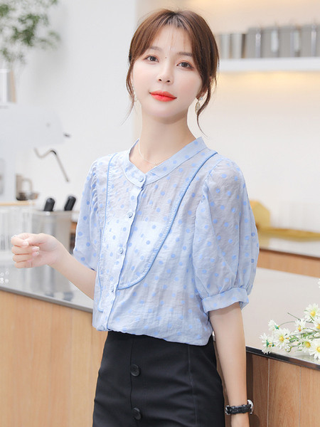 Női sifon ing 3/4-es ujjakkal és gombokkal