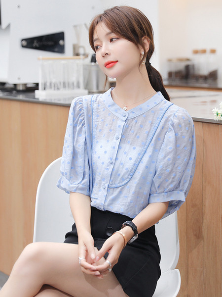 Női sifon ing 3/4-es ujjakkal és gombokkal