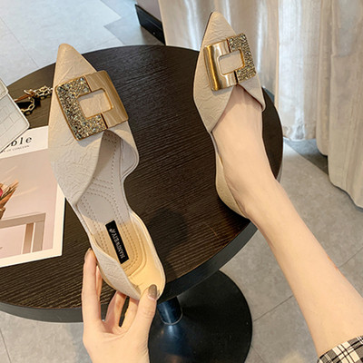 Stilīgi sieviešu apavi ar plakanu zoli - smails modelis