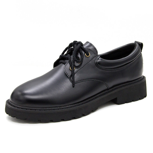 Modern női bőr fűzős cipő