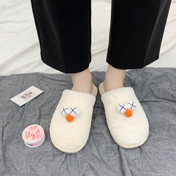 Kényelmes otthoni női papucs 3D elemekkel