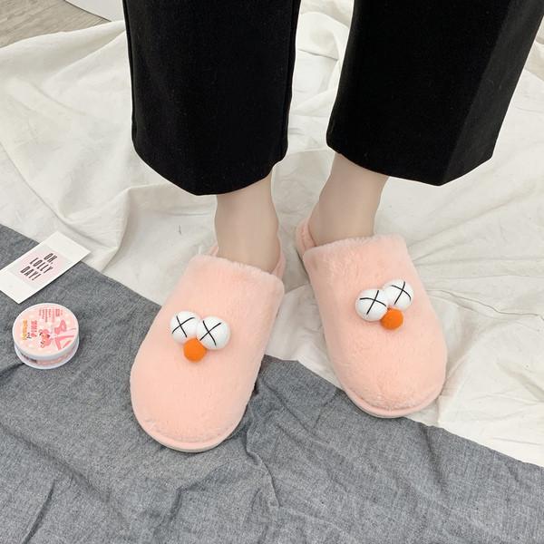 Kényelmes otthoni női papucs 3D elemekkel