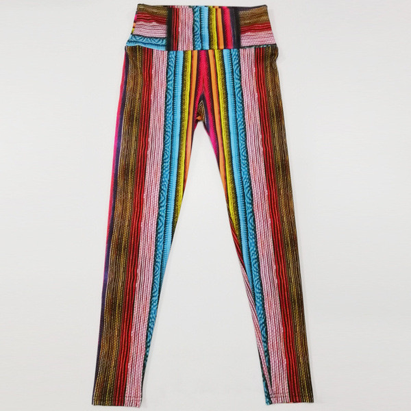 Krāsaini sieviešu legingi ar augstu vidukli no ātri žūstoša auduma