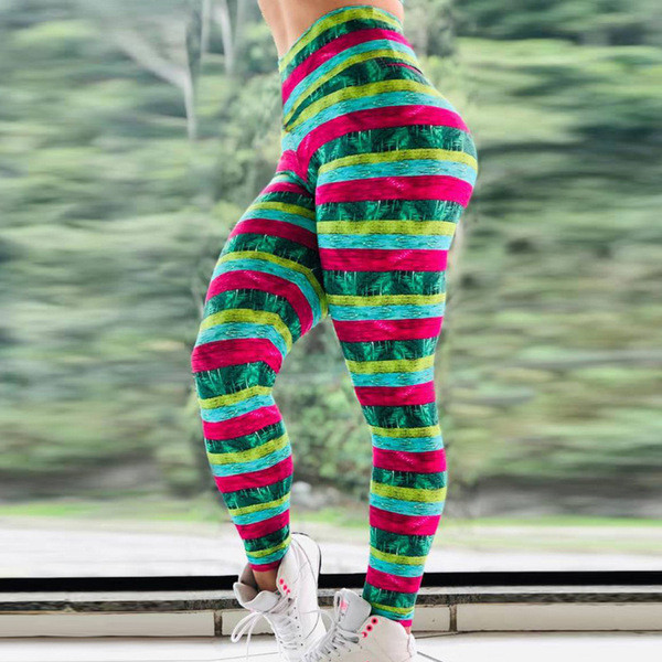 Värvikad kõrge vöökohaga naiste spordiretuusid