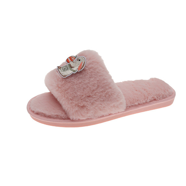 Pehelyszínes női papucs applikációkkal