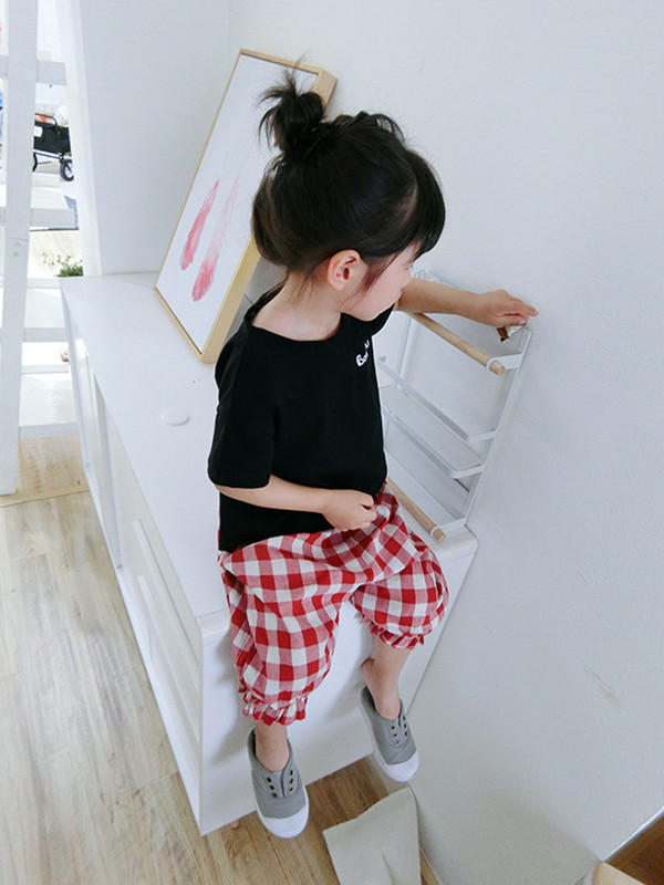 Šiuolaikinė vaikiška palaidinė mergaitėms trumpomis rankovėmis