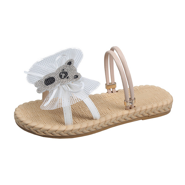 Modernas sieviešu čības ar lentīti un lācīti