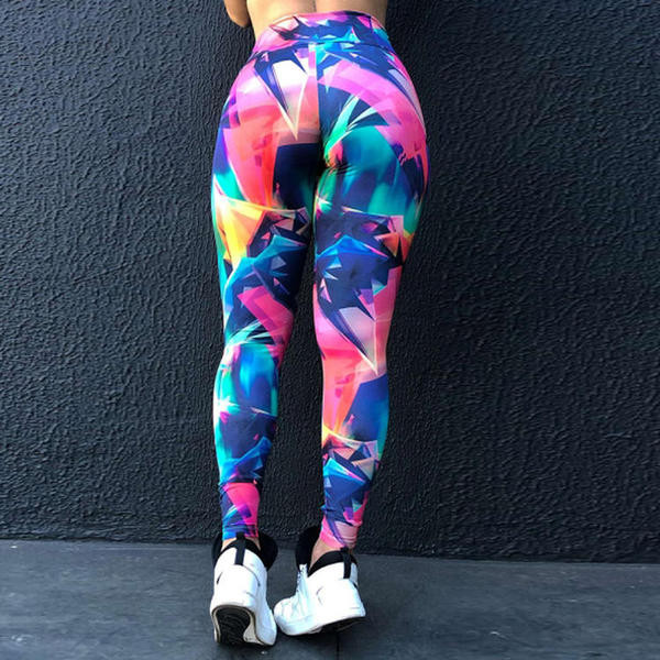 Színes sport leggings magas derékkal