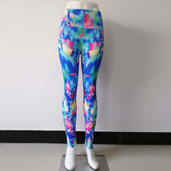 Színes sport leggings magas derékkal