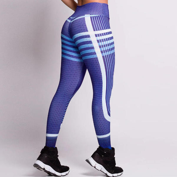 Violeti sieviešu sporta legingi ar augstu vidukli