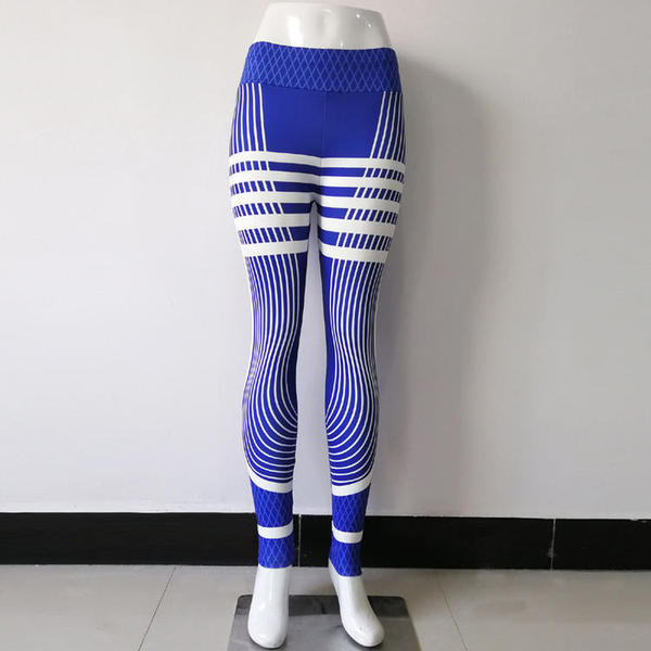 Violeti sieviešu sporta legingi ar augstu vidukli