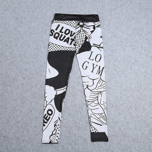 Melnbalti sporta sieviešu legingi ar augstu vidukli