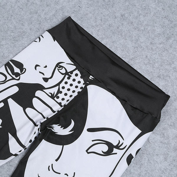 Melnbalti sporta sieviešu legingi ar augstu vidukli