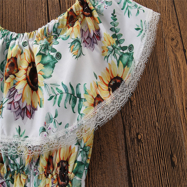 Gyerek modern szett lányoknak virágmintával