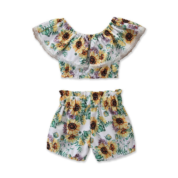 Gyerek modern szett lányoknak virágmintával