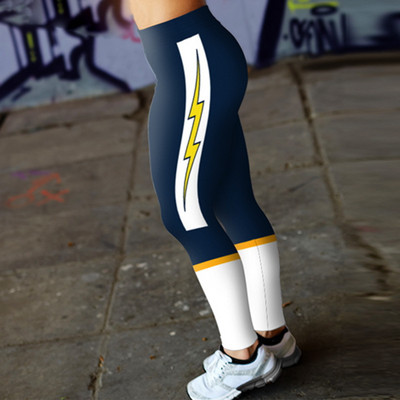 Kéttónusú női leggings flash nyomattal