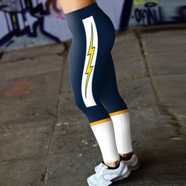 Kéttónusú női leggings flash nyomattal