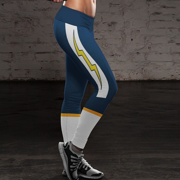 Kéttónusú női leggings flash nyomattal