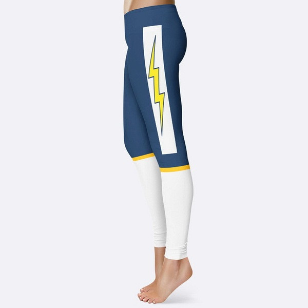 Kéttónusú női leggings flash nyomattal