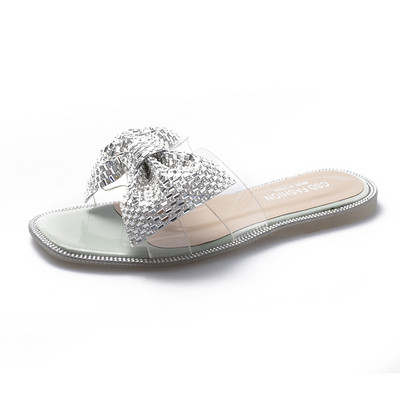 Sieviešu čības ar silikona lencītēm un lentīti