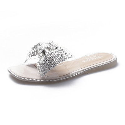 Sieviešu čības ar silikona lencītēm un lentīti