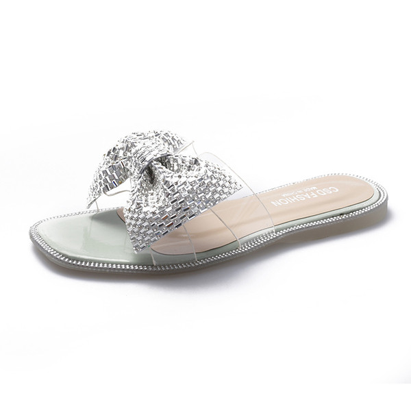 Sieviešu čības ar silikona lencītēm un lentīti