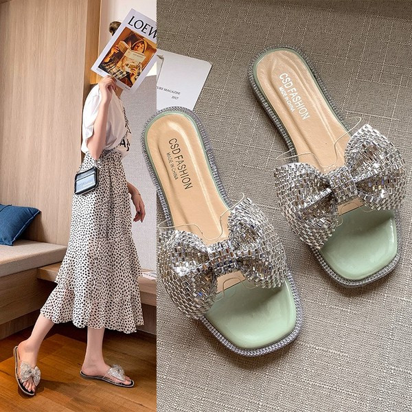 Sieviešu čības ar silikona lencītēm un lentīti