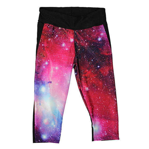 Sport leggings 7/8 hosszúságú, magas derékkal és mintával