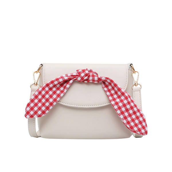 Sieviešu maza eko ādas soma ar auduma lentīti