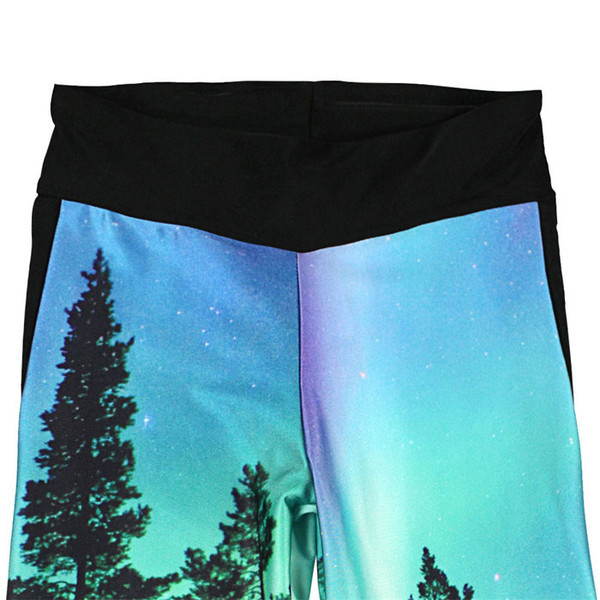 Női sport 7/8 leggings magas derékkal és mintával