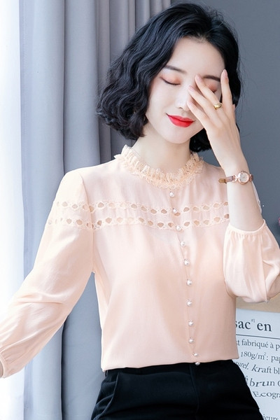 Uue mudeli pitsiga ja 3/4 varrukatega naiste särk